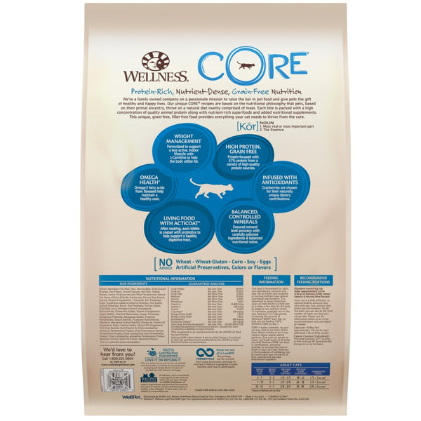 Wellness CORE Sans Céréales Croquettes pour chats d'intérieur Saumon & Hareng