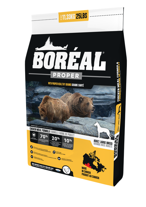 Boreal Proper Large Breed Chicken Meal - Low Carb Grains Dry Dog Food