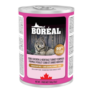 Boreal Cobb Chicken & Heritage Turkey Grain-Free Wet Dog Food Can