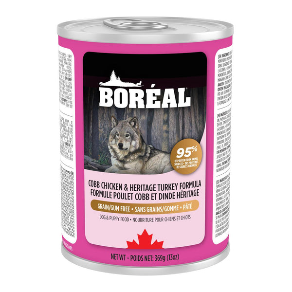 Boreal Cobb Chicken & Heritage Turkey Grain-Free Wet Dog Food Can