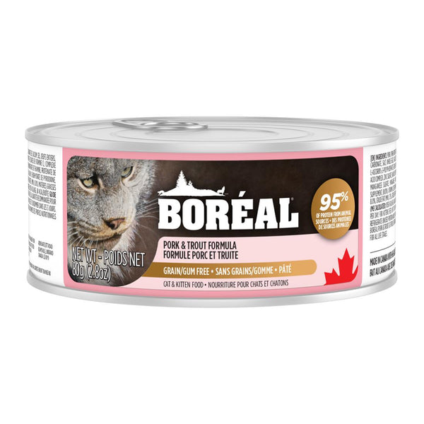 Boreal Pork & Trout Grain-Free Wet Cat Food Can