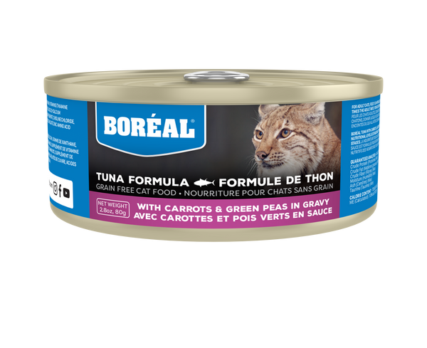 Boreal Red Tuna, Carrot & Green Pea in Gravy Grain-Free Canned Cat Food