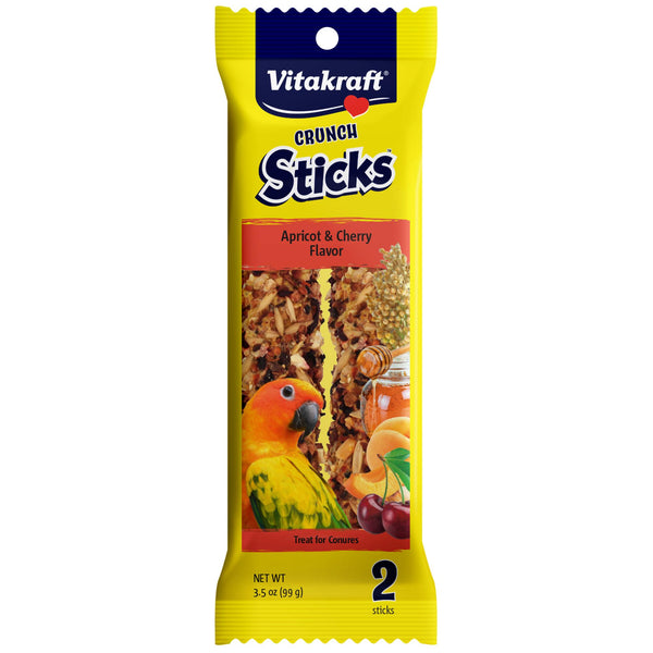 Vitakraft Crunch Sticks Apricot & Cherry Conure Treats
