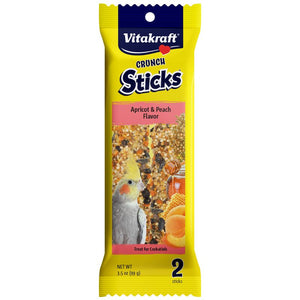 Vitakraft Crunch Sticks Cockatiel Treats, Apricot & Peach