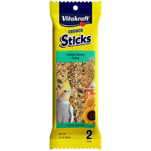 Vitakraft Crunch Sticks Cockatiel Treats, Golden Honey