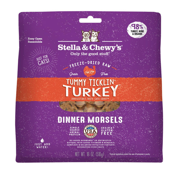 Stella & Chewy's Tummy Ticklin' Dinde Dîner Nourriture pour chat lyophilisée sans céréales