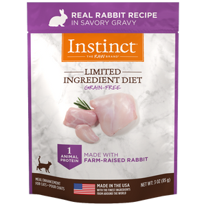 Instinct Limited Ingredient Diet Grain-Free Real Rabbit Recipe Wet Cat Food Topper Pouch