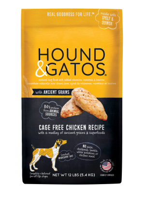 Hound & Gatos Cage-Free Chicken Recipe with Ancient Grains Dry Dog Food