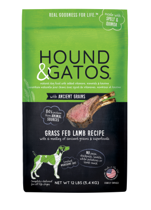 Hound & Gatos Grass-Fed Lamb Recipe with Ancient Grains Dry Dog Food