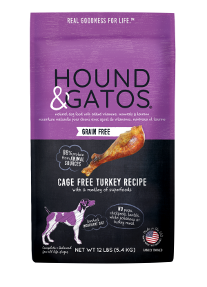 Hound & Gatos Cage-Free Turkey Recipe Grain-Free Dry Dog Food