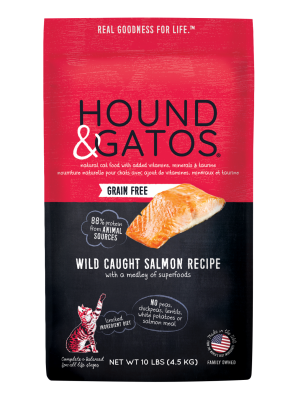 Hound & Gatos Wild Caught Salmon Recipe Grain-Free Dry Cat Food