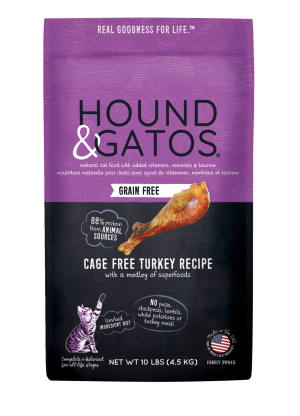 Hound & Gatos Cage-Free Turkey Recipe Grain-Free Dry Cat Food