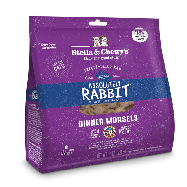 Stella & Chewy's Absolutely Rabbit Dinner Morsels Nourriture crue pour chat lyophilisée