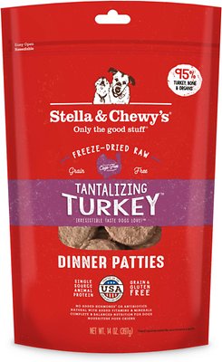 Stella & Chewy's Galettes appétissantes au dindon Dinde sans céréales Nourriture pour chiens lyophilisée