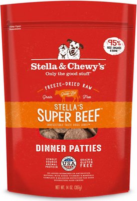 Stella & Chewy's Stella's Super Beef Dinner Patties Nourriture lyophilisée sans céréales pour chiens