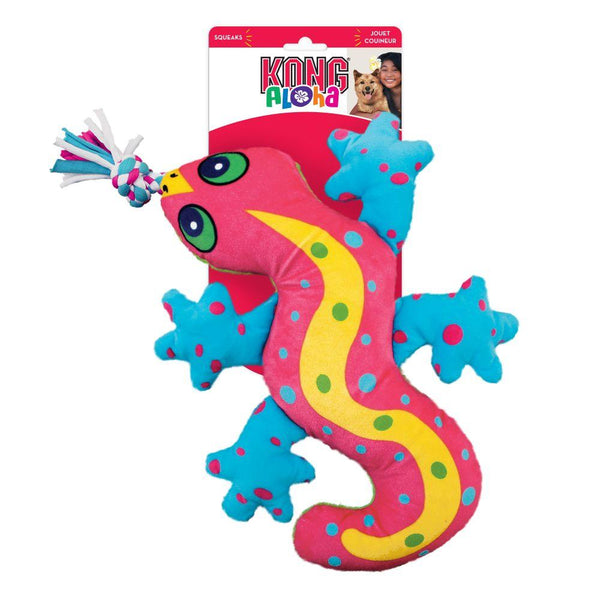KONG Aloha Gecko Dog Toy, Pink