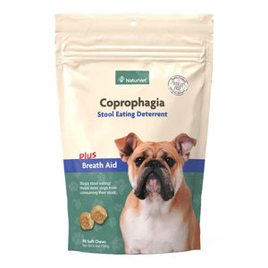 NaturVet Coprophagia Stool Eating Deterrent Plus Breath Aid Soft Chews Dog Supplement