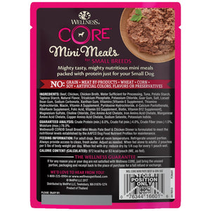 Wellness CORE Small Breed Mini Meals Pate Beef & Chicken Dinner Wet Dog Food Pouch