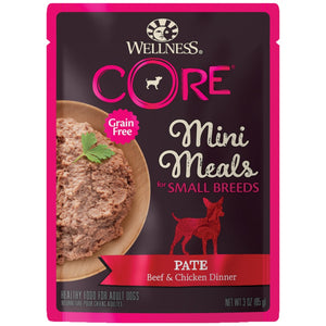 Wellness CORE Small Breed Mini Meals Pate Beef & Chicken Dinner Wet Dog Food Pouch