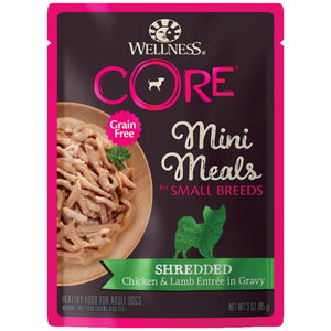 Wellness CORE Small Breed Mini Meals Shredded Chicken & Lamb Entree Wet Dog Food Pouch