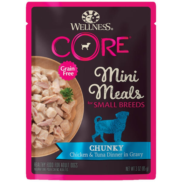 Wellness CORE Small Breed Mini Meals Chunky Chicken & Tuna Wet Dog Food Pouch