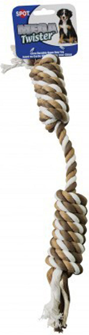 Ethical Pet Spot Mega Twister Double Twisted Rope Dog Toy, Assorted Colors, 19-in