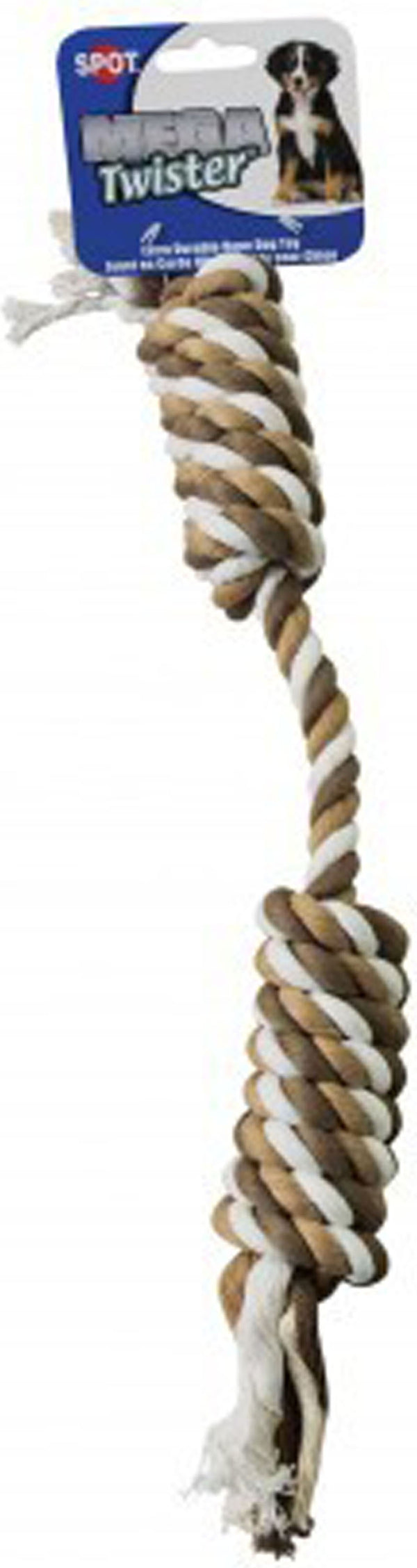 Ethical Pet Spot Mega Twister Double Twisted Rope Dog Toy, Assorted Colors, 19-in