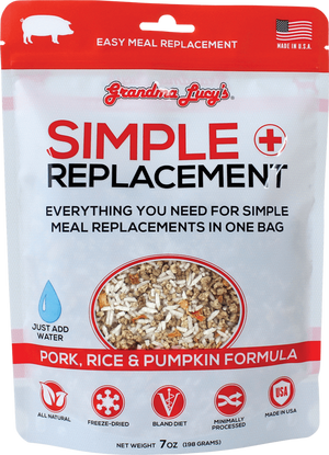 Grandma Lucy's Simple Meal Replacement Freeze Dried Dog Food, Pork, Rice, and Pumpkin Formula