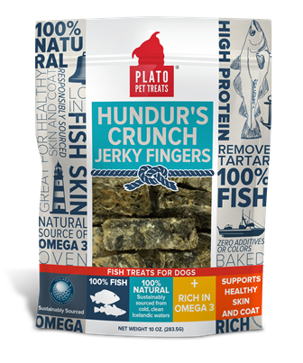 Plato Hundur's Crunch Fish Jerky Fingers Dog Treats