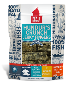 Plato Hundur's Crunch Fish Jerky Fingers Dog Treats