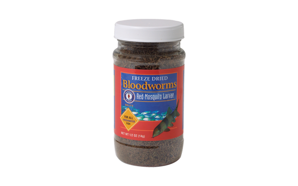 San Francisco Bay Brand Freeze-Dried Bloodworms, Red Mosquito Larvae Freshwater Fish Food