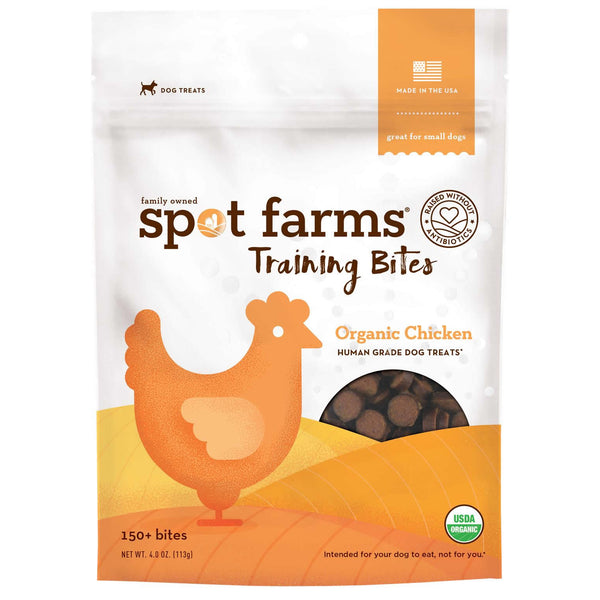 Spot Farms Organic Chicken Training Bites Human Grade Dog Treats
