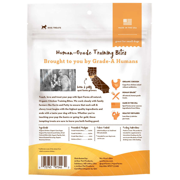 Spot Farms Organic Chicken Training Bites Human Grade Dog Treats