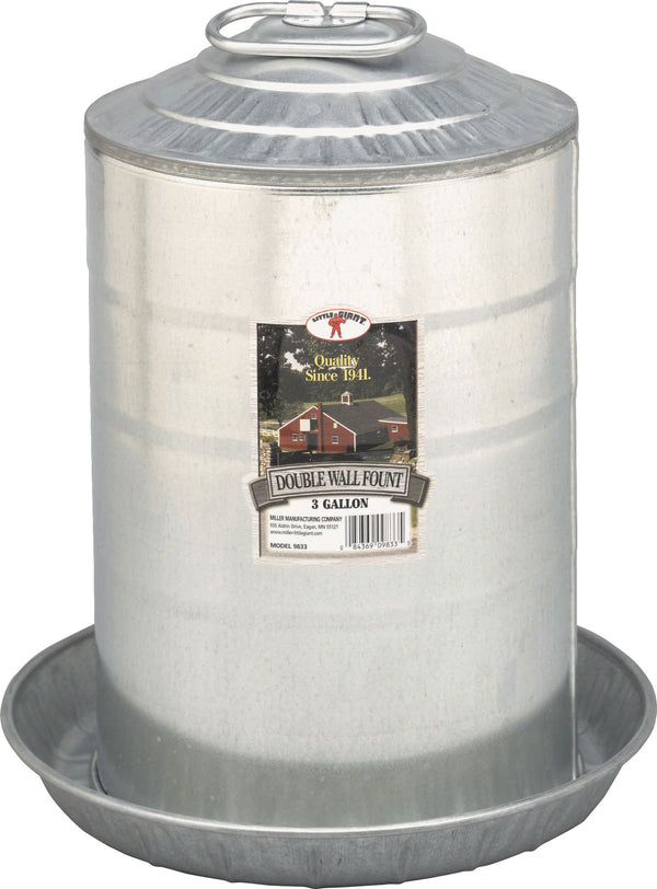 Miller Little Giant Metal Double Wall Poultry Fountain
