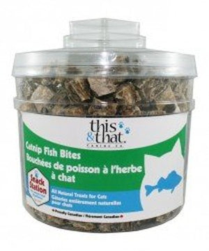 This & That Snack Station Catnip Fish Bites Cat Treats, 200-count