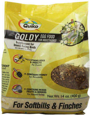 Quiko Goldy Egg Food Supplement for Softbills & Finches, 14-oz