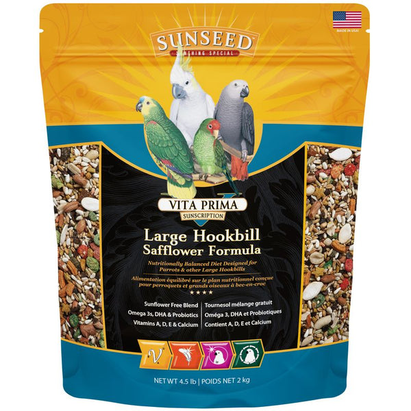 Sunseed Vita Prima Large Hookbill Safflower Formula Hookbill Food