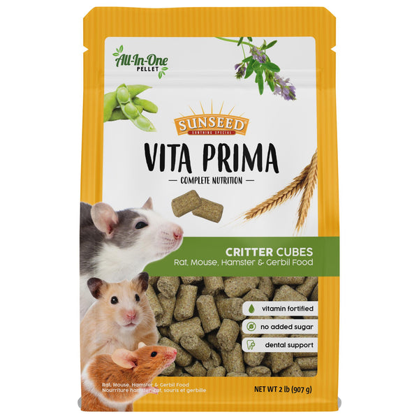 Sunseed Vita Prima Critter Cubes Small Animal Food