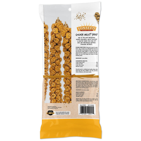 Sunseed Golden Millet Spray Natural Bird Treats