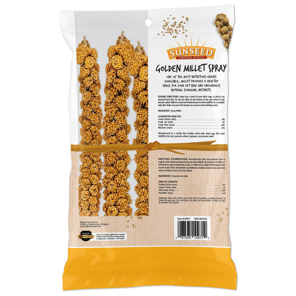 Sunseed Golden Millet Spray Natural Bird Treats