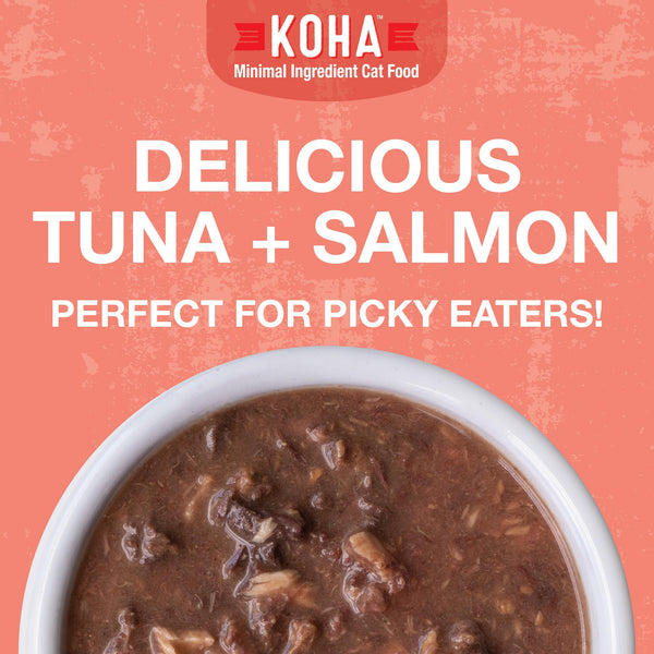 KOHA Poke Bowl Tuna & Salmon Entree in Gravy Wet Cat Food Pouch