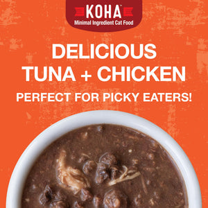 KOHA Poke Bowl Tuna & Chicken Entree in Gravy Wet Cat Food Pouch