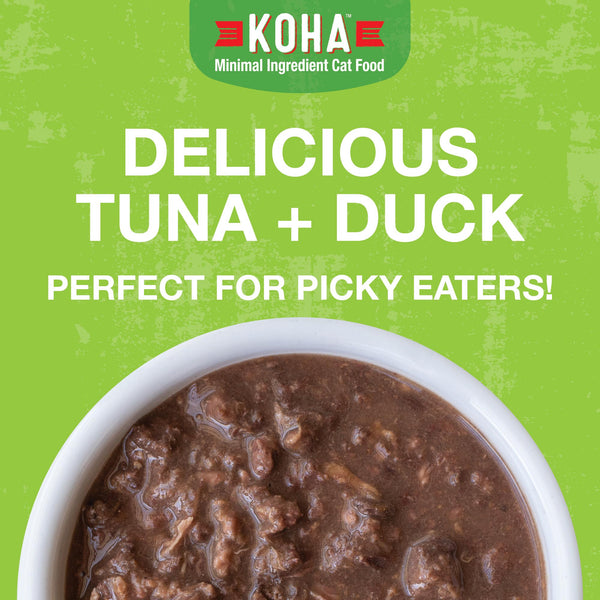 KOHA Poke Bowl Tuna & Duck Entree in Gravy Wet Cat Food Pouch