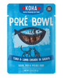 KOHA Poké Bowl Entrée Thon & Agneau en sauce repas humide pour chats