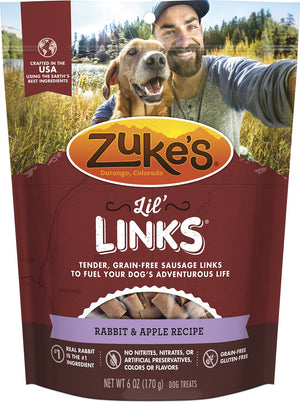 Zuke's Lil' Links Rabbit & Apple Recipe Dog Treats, 6-oz
