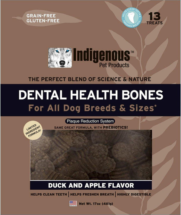 Indigenous Dental Health Bones Friandises pour chiens goût canard et pomme