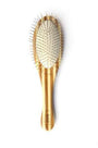 Bass Brushes Style & Detangle with Alloy Pin & Bamboo Handle Oval Pet Brush, Dark/ Stripped, Medium