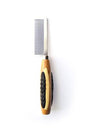 Bass Brushes Peigne fin pour animaux, Ï  épingle en alliage et manche en bambou, foncé/rayé, pour coiffer et démÏªler.