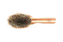 Bass Brushes Style & Detangle The Green Brush Alloy Pin & Bamboo Handle Oval Pet Brush, Stripped, Large