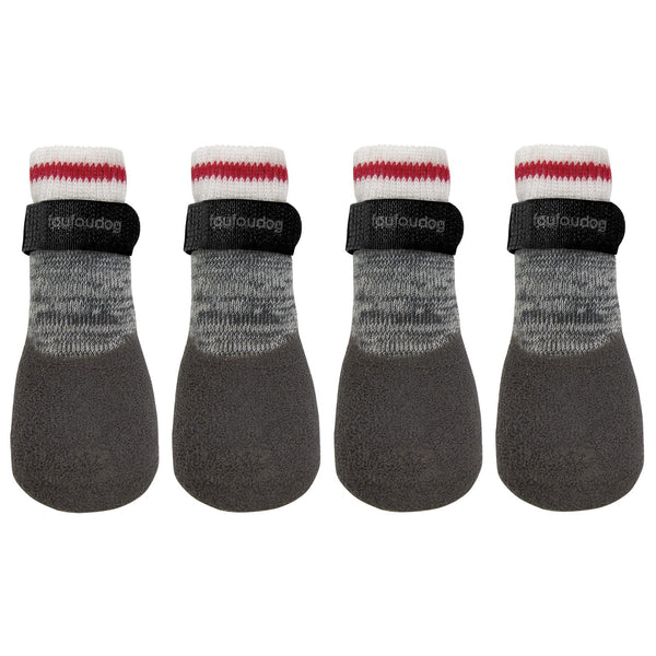 foufouBRANDS Rubber Dipped Dog Socks, Heritage